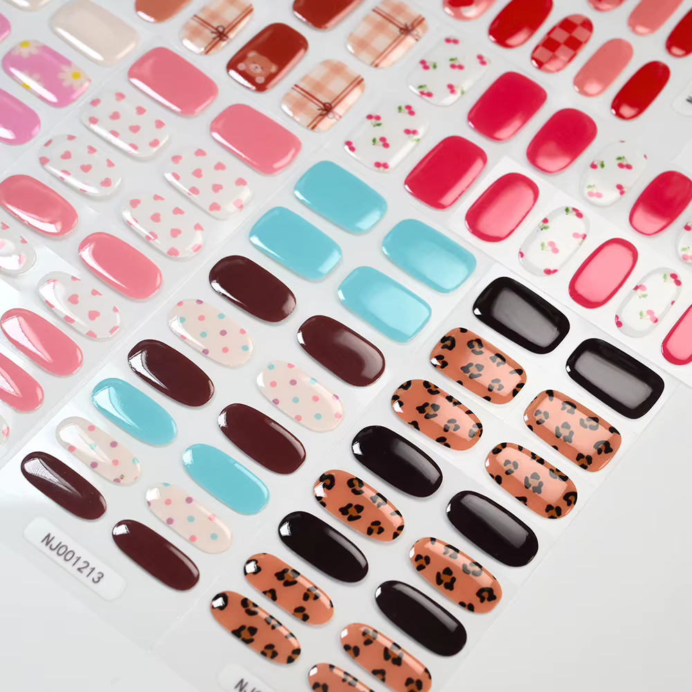 Autocollants semi-durcis en gel UV pour ongles