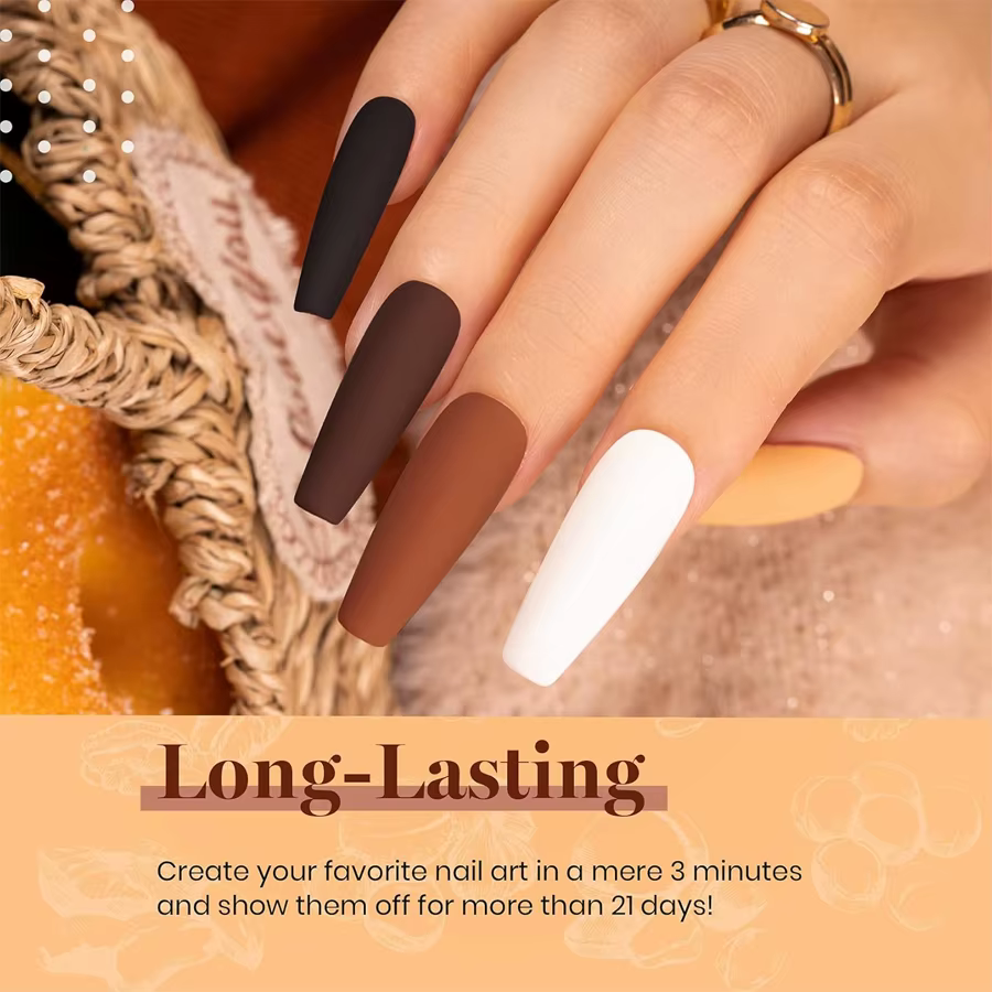 Lot de vernis à ongles gel brun populaire 10 ml