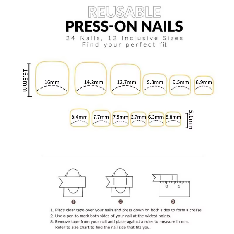 Nouveau 120Pes faux ongles sur les jambes français court biais presse