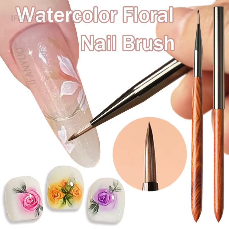 Brosse à ongles avec manche en bois et Nylon souple