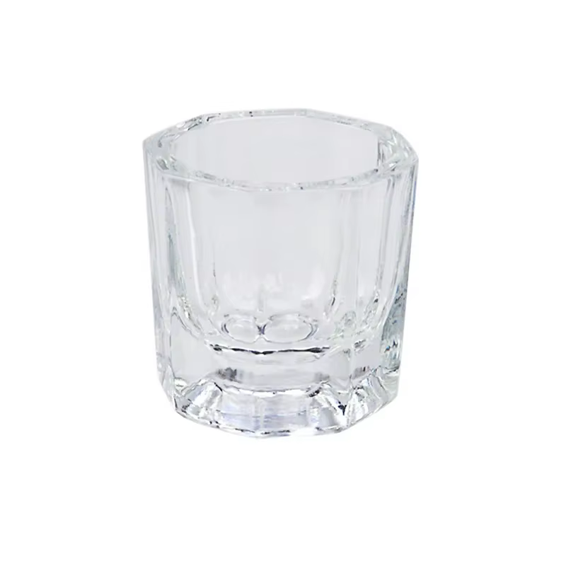 Plat Dappen en poudre acrylique en verre de cristal