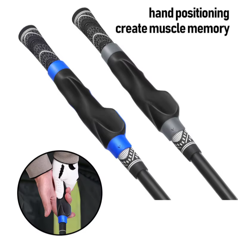 Entraîneur de grip pour le golf, aide à l'entraînement au golf, facile à transporter sur le terrain de pratique, club d'entraînement de grip pour aider à corriger la position correcte des mains