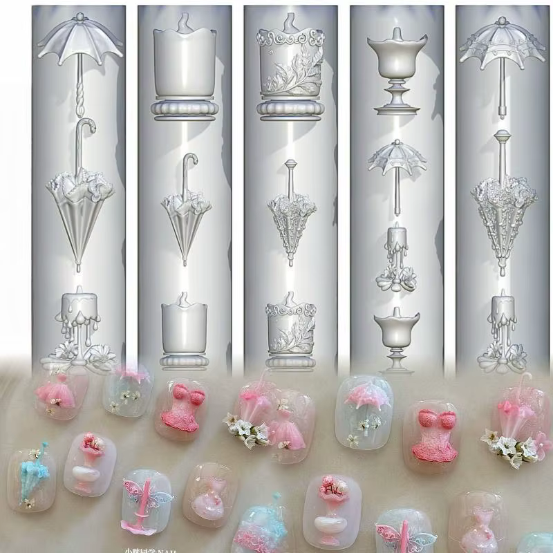 Modèles transparents pour nail art pour manucure à faire soi-même