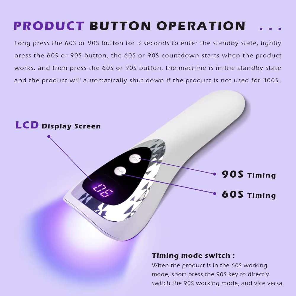 Lampe de polymérisation pour vernis Gel Rechargeable 18W