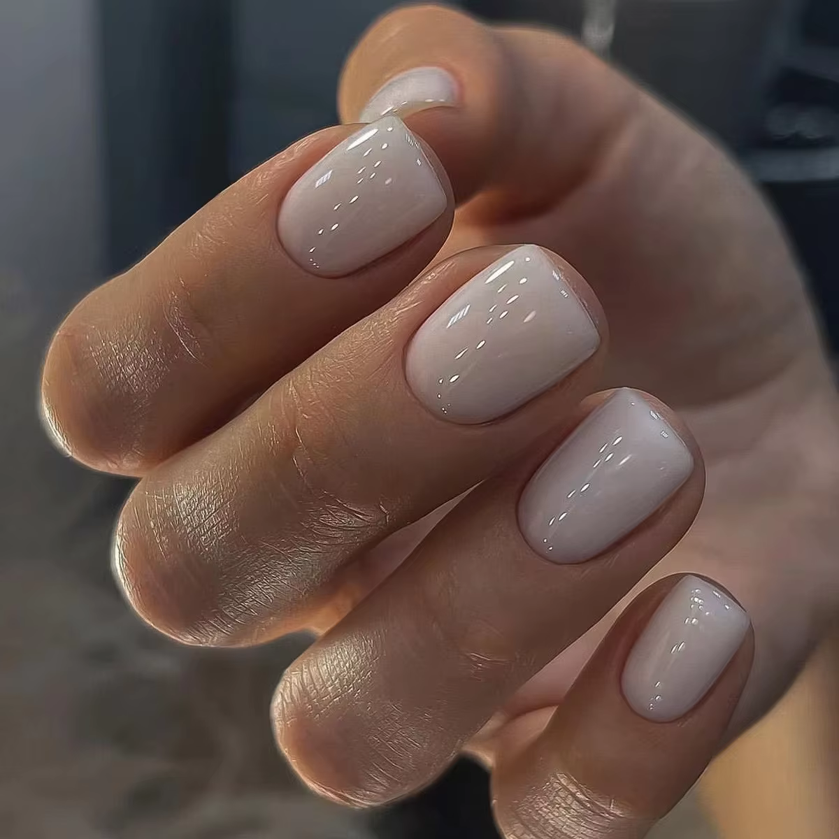 Faux ongles carrés courts à pression rose