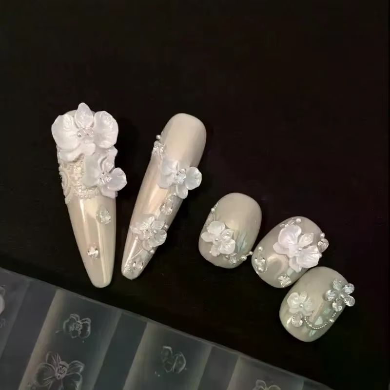 3D Phalaenopsis Flower Manicure Carving Mold