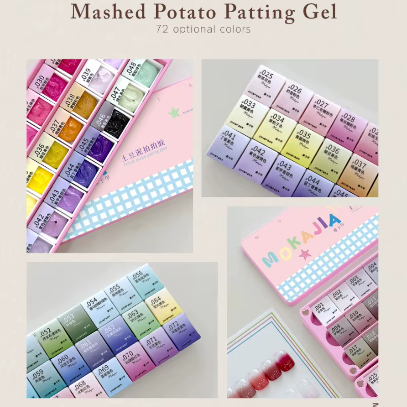 3 Boîtes de Gel de Peinture Pat pour Décoration d'Ongles
