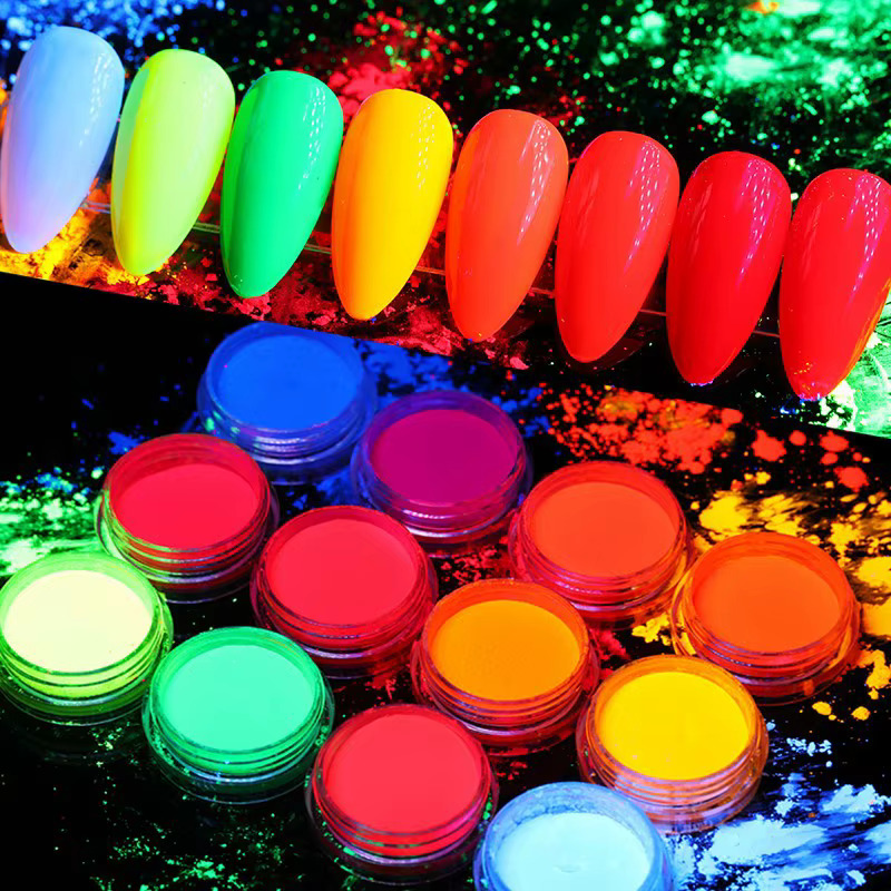 Poudre de Pigment néon fluorescente pour ongles