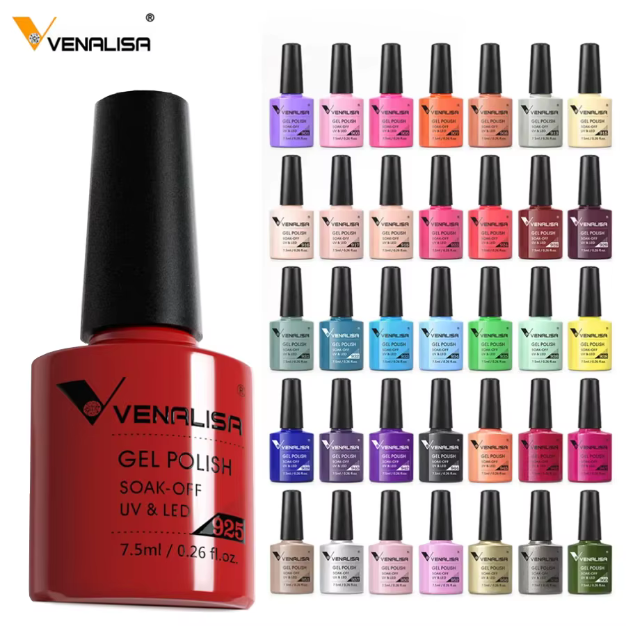 Venalisa vernis à ongles Semi Permanent Salon qualité TPO sans paillettes 7.5ml tremper UV LED