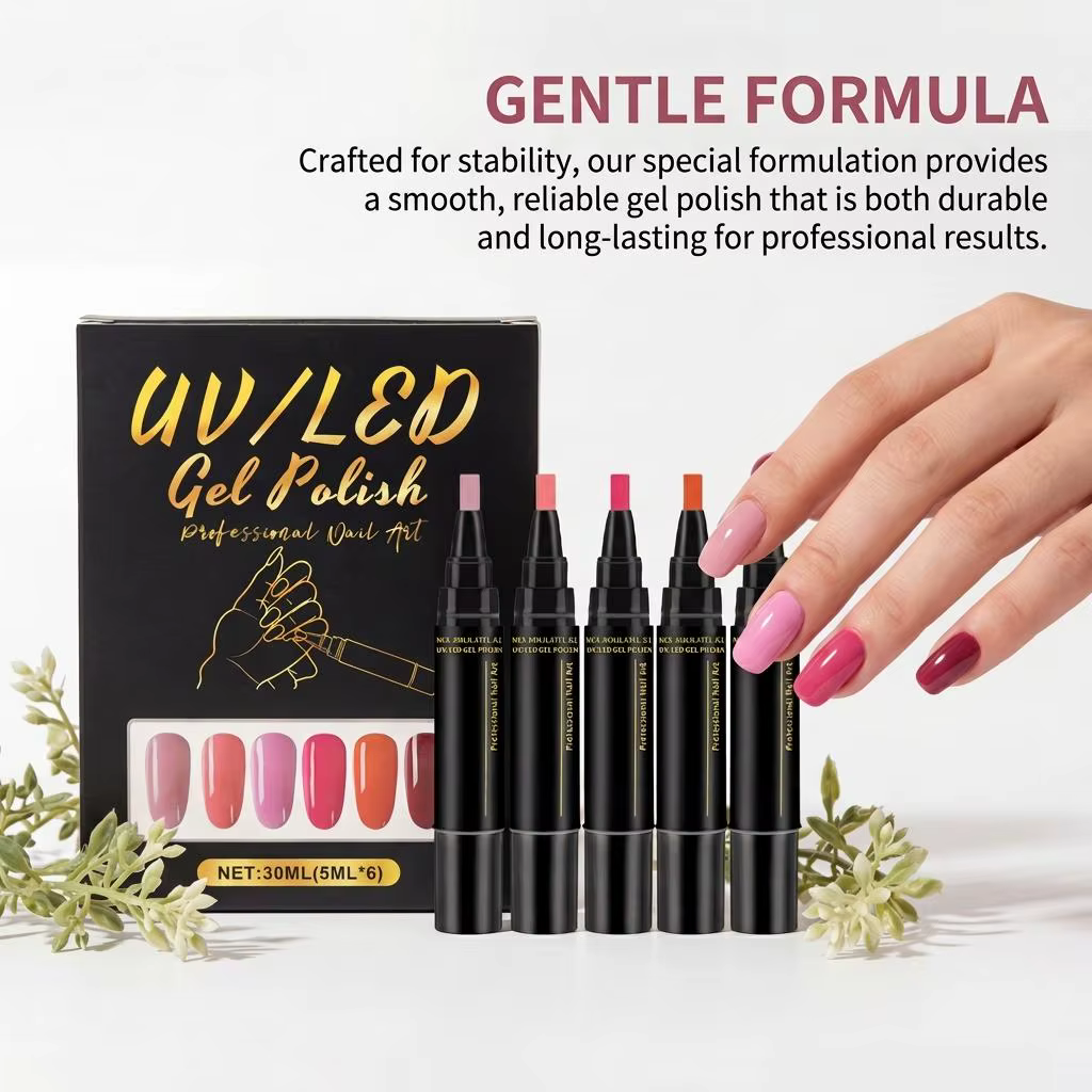 Stylos pour nail art DIY 6 couleurs
