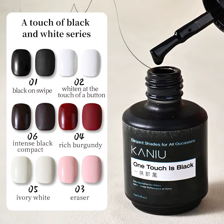 KANIU 15ml vernis à ongles Gel une touche haute pigmentation lisse nivellement sans plis manucure française tremper UV