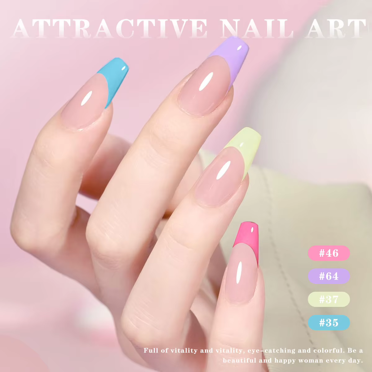 Le kit de vernis à ongles en gel Macaron 6 couleurs Printemps/Été sans tracas présente une gamme complète