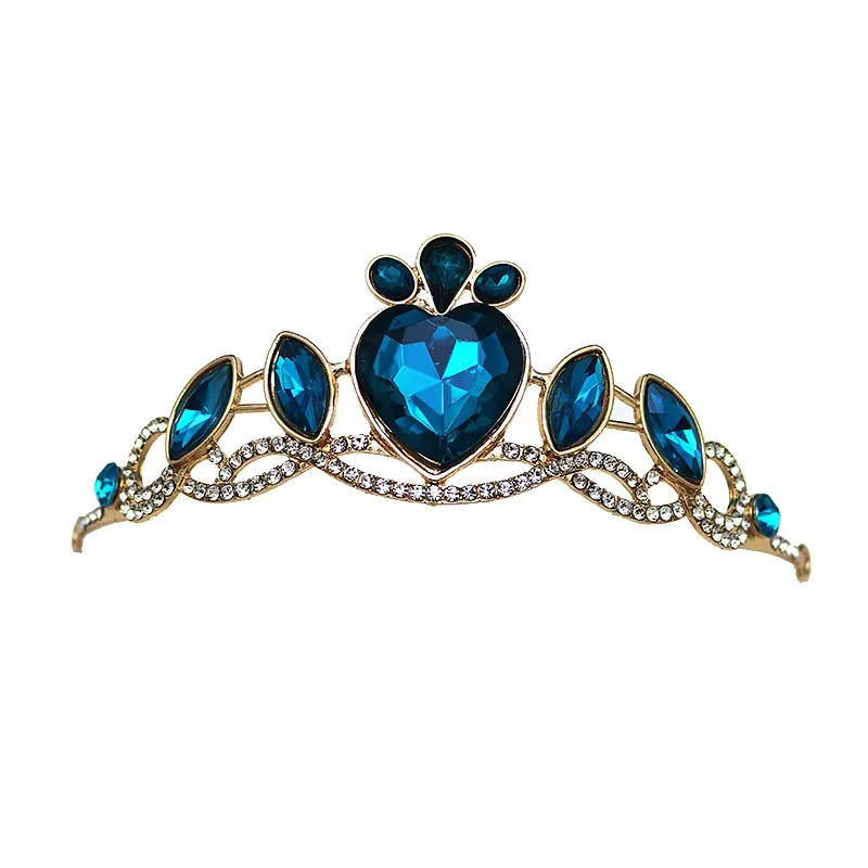 Couronne de princesse coréenne pour enfants, accessoires de cheveux, ornements en cristal, cadeau d'anniversaire, couronne de roi, amis fée