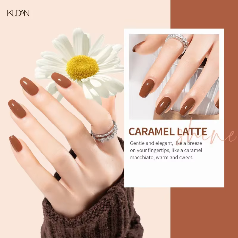 2025 été couleur unie vernis à ongles mandarine paillettes