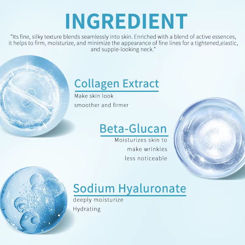 Masque au collagène pour le cou : ferme, éclaircit et hydrate. Anti-âge, serrer, nourrir, lisse les rides. Hydratation en profondeur pour le cou jeune S