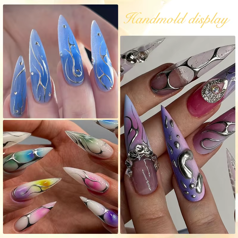 Mtssii 5 en 1 colle Gel de renfort sans lingette couche de finition Nail Art tremper le vernis Gel UV 3D Chrome Design diamant Gel