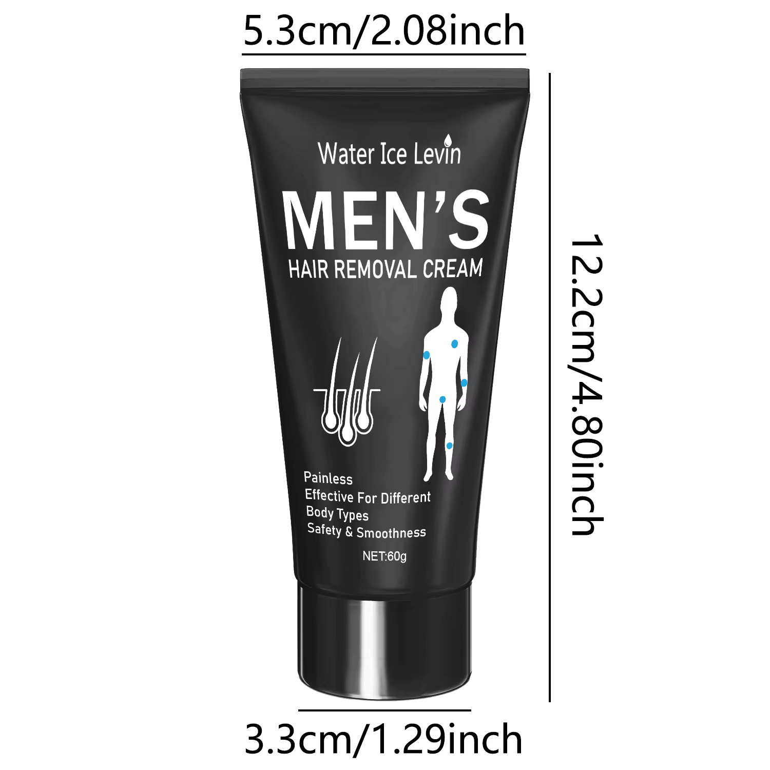 Crème dépilatoire 60g pour hommes et femmes, indolore, rapide et efficace, laisse la peau lisse et rafraîchissante, redonne confiance