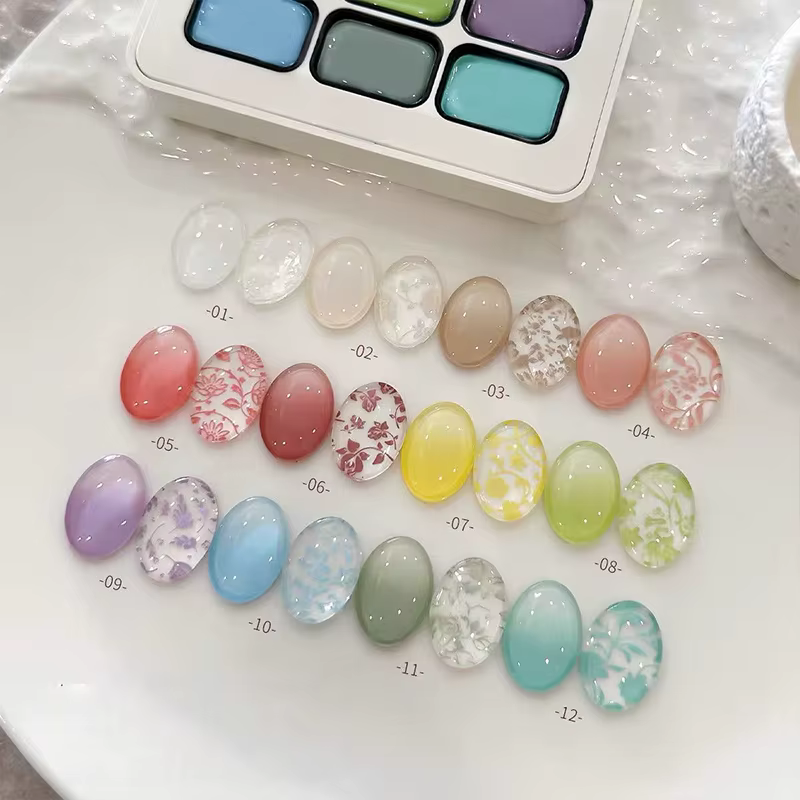 Palette de vernis à ongles solide dégradé 12 couleurs