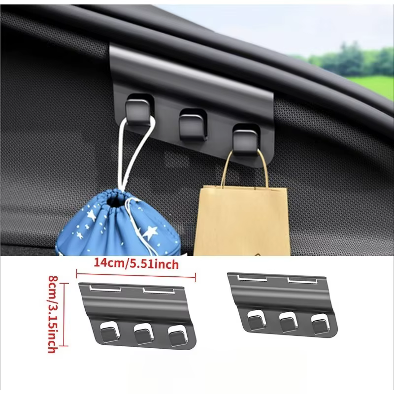 Crochets de coffre conçus pour les variantes Model Y Juniper, pratiques pour organiser les sacs de courses et autres petits objets dans la voiture