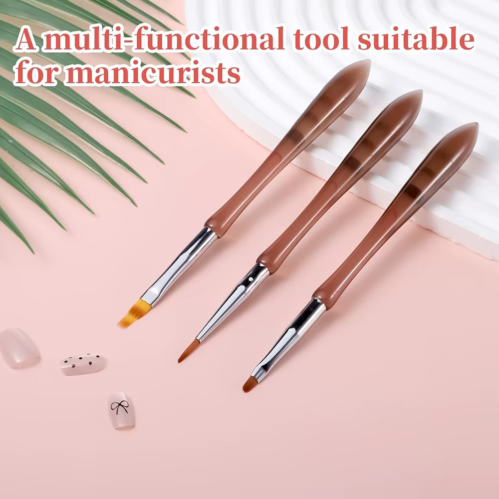 Ensemble de 3 pinceaux pour Nail Art