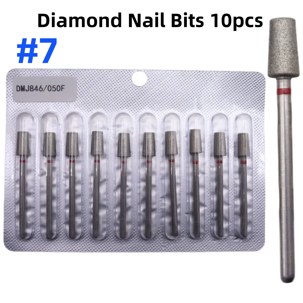 Ensemble de 10 embouts de perceuse à ongles en diamant pour manucure russe – Préparation des cuticules