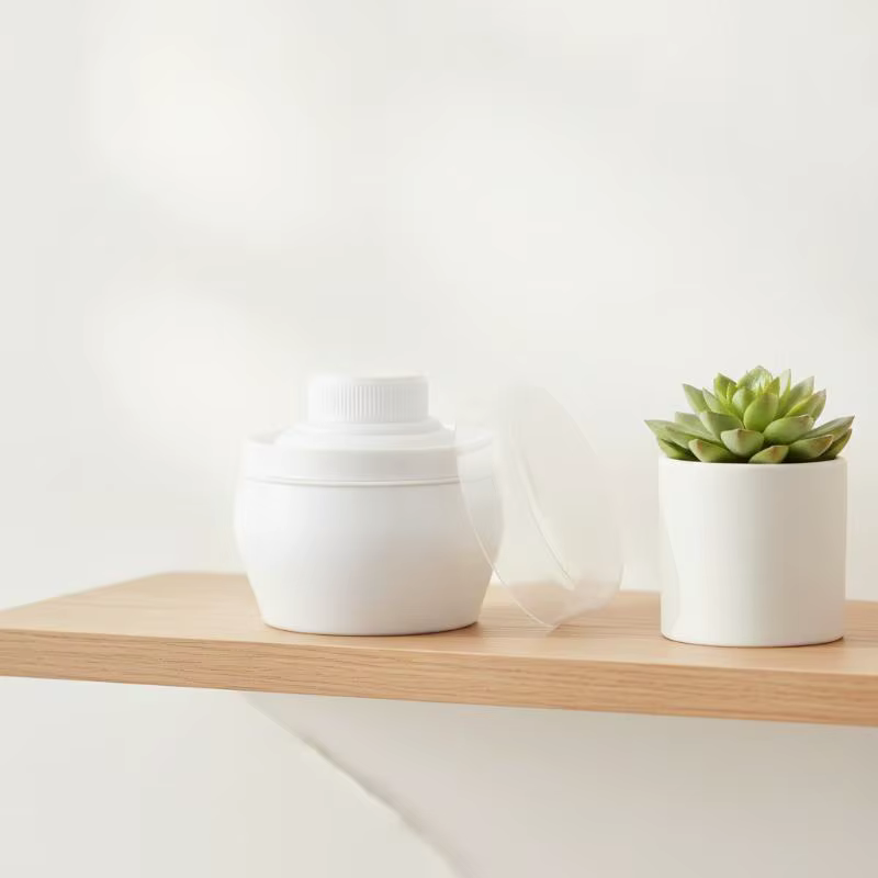 Houppette douce pour bébé avec étui de rangement étanche, éponge cosmétique douce pour la peau pour le soin du corps et du visage des tout-petits