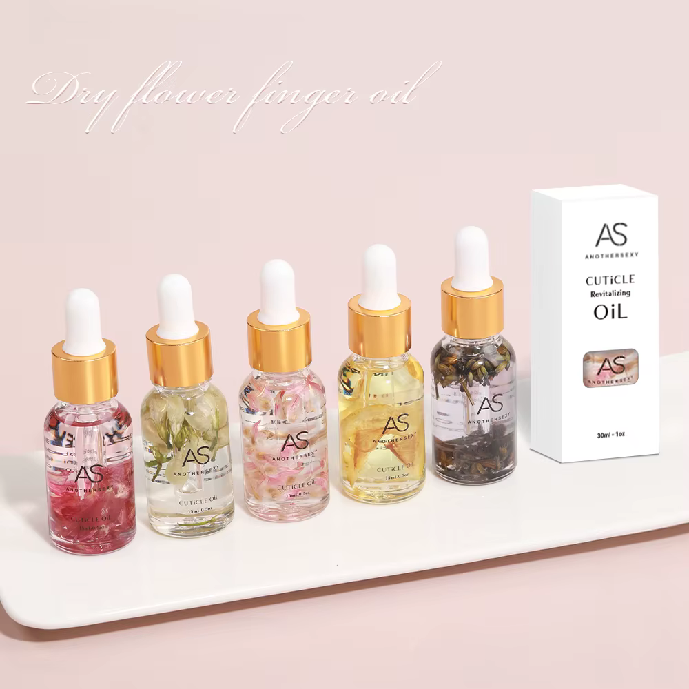 AS 15ML fleur séchée cuticule huile nutritive nourrir restaurer les ongles endommagés vitamine