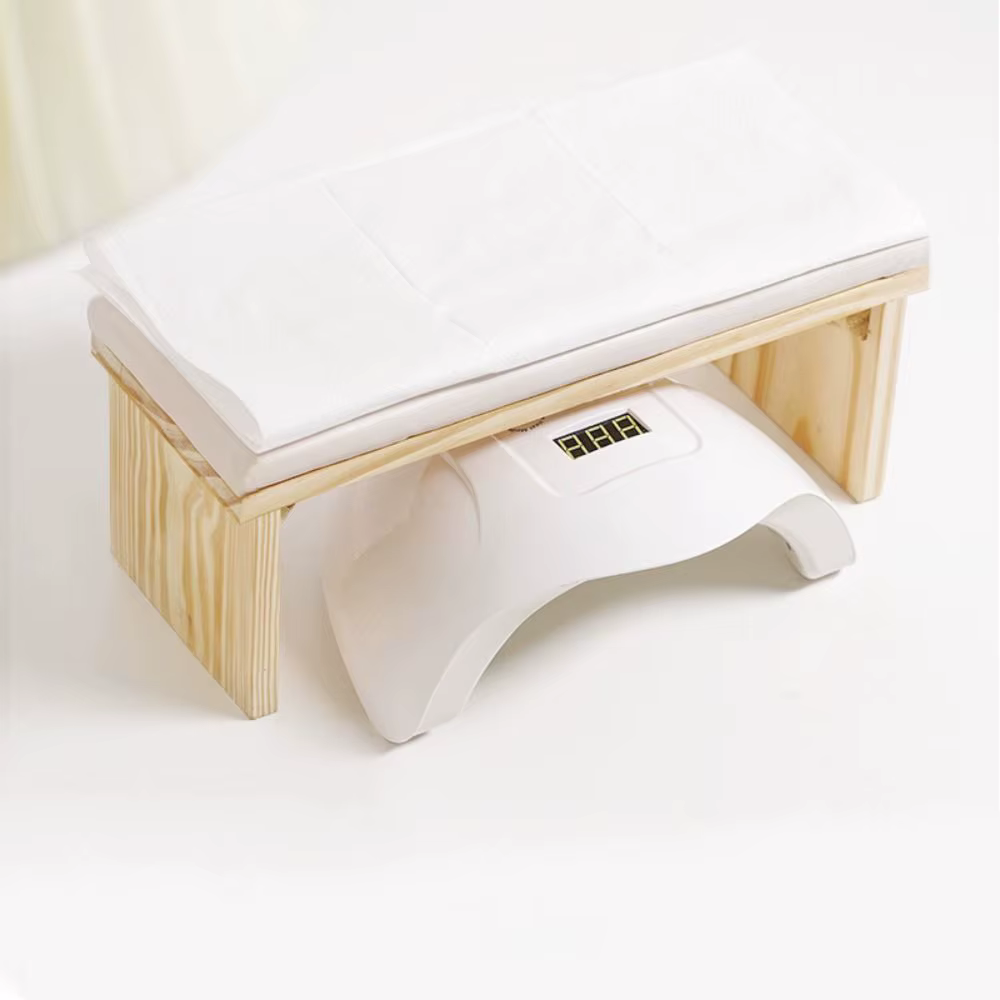 Support de manucure ergonomique antidérapant en bois avec coussin de repose-bras imperméable et confortable pour nail art