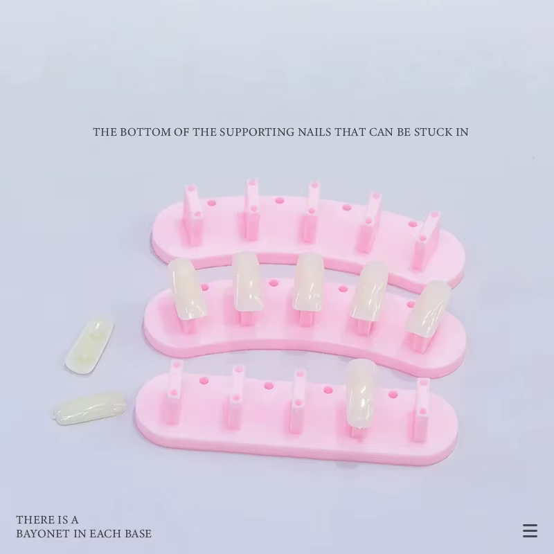 Combo d'outils pour nail art – Supports pour pointes d'ongles incurvés et droites avec présentoir pour étudiants