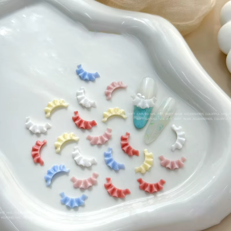 Décorations pour ongles en dentelle sculptée française