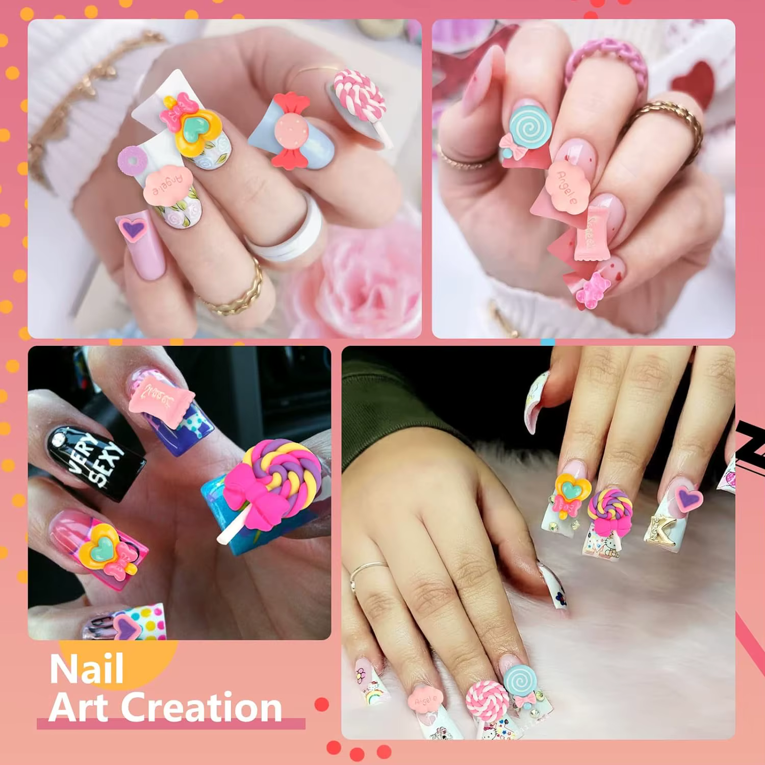 Faux ongles en forme de bec de canard - 500 pièces