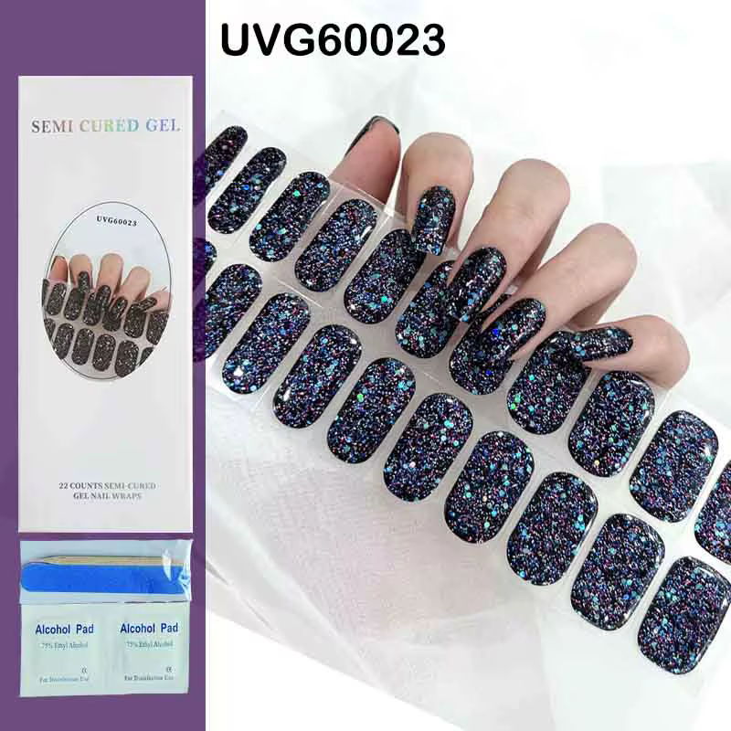 Bandes de gel semi-durcies adhésives pour ongles