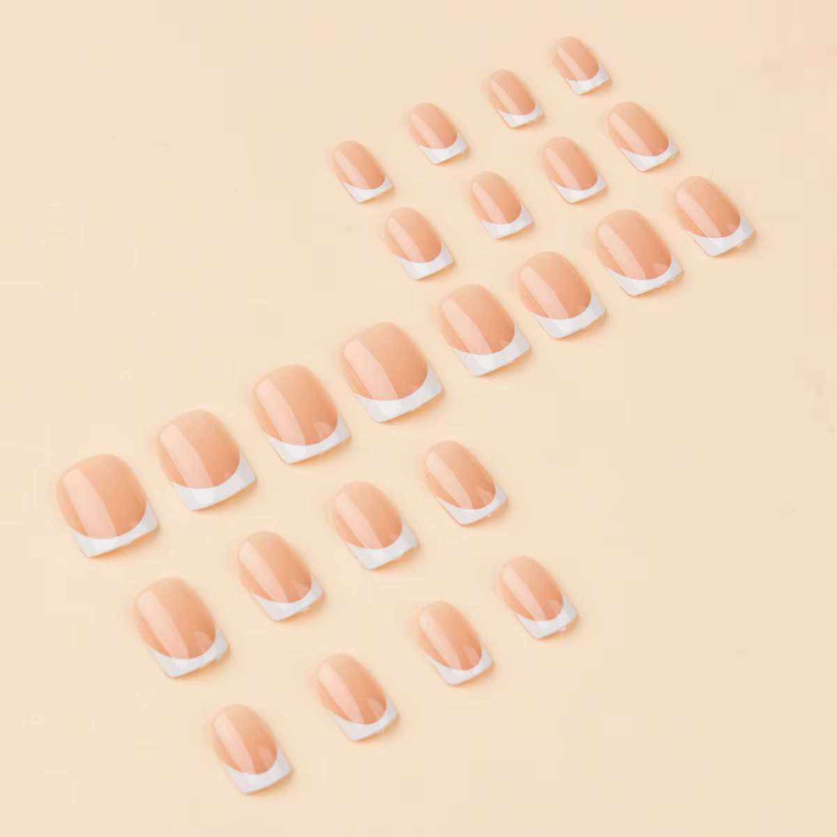 Faux ongles carrés courts pour femmes et filles