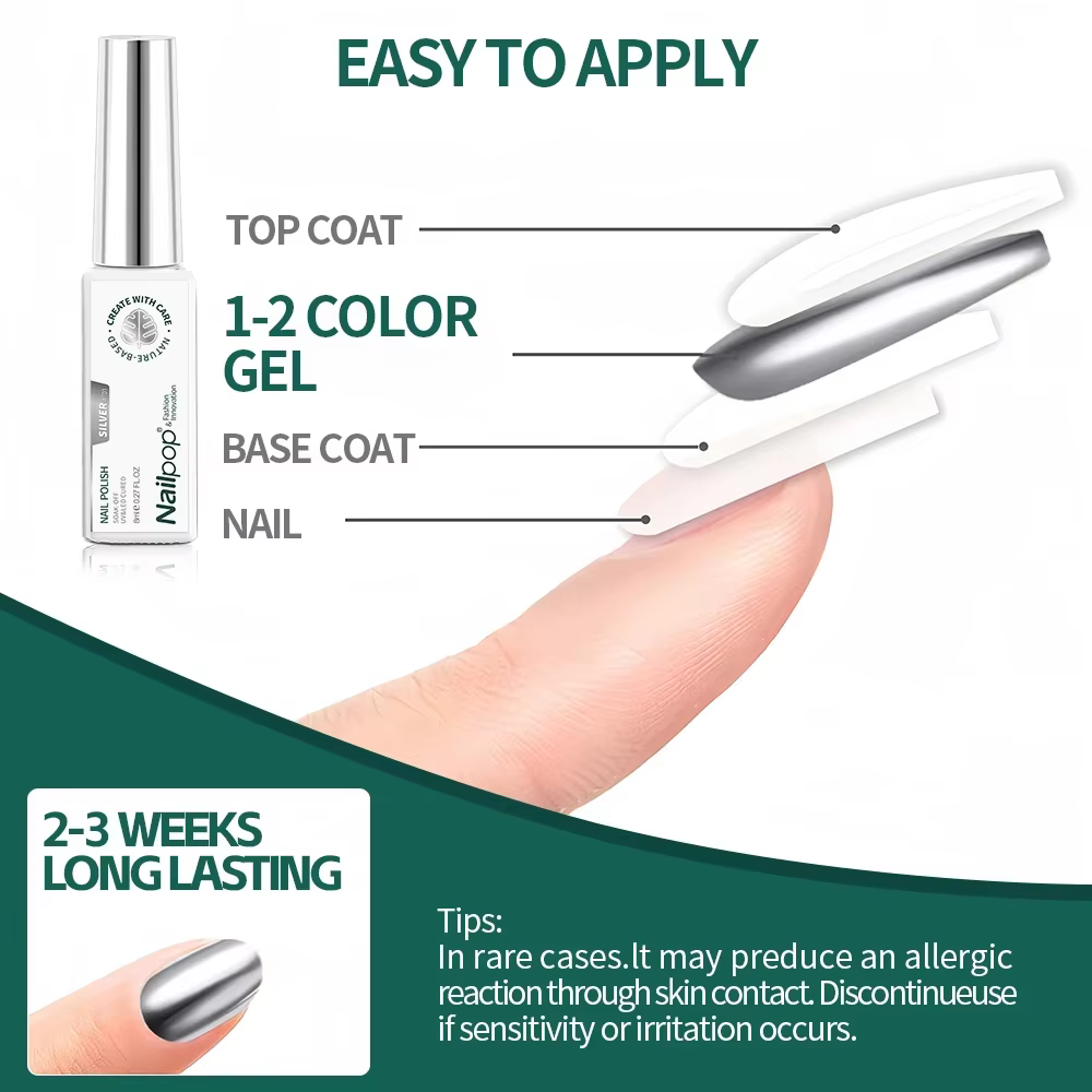 NAILPOP Gel vernis à ongles Liner 8ML 5 couleurs Nail Art peinture Gel pour pointes françaises tourbillons bricolage manucure tremper UV Curure avec brosse