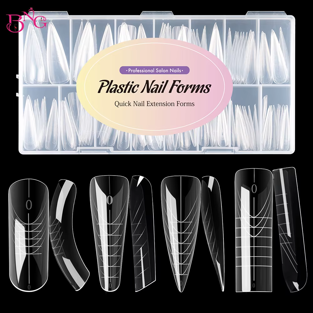 BNG Large taille double formes ongles carré cercueil amande Extension d'ongle moule faux