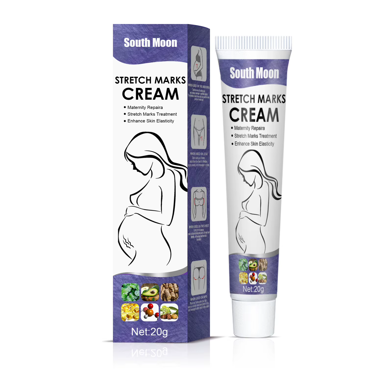 Crème anti-vergetures de grossesse, améliore l'élasticité, estompe les lignes de croissance, lissante, nourrissante, hydratante, raffermissante, soins pour la peau