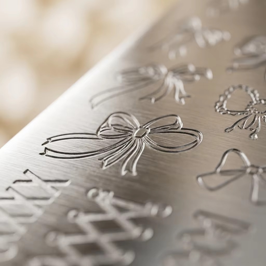 Plaque de tamponnage pour ongles à motif rayé