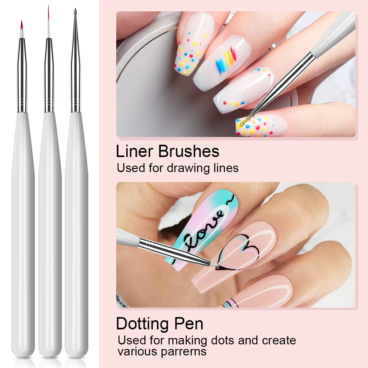 SAVILAND Gel Araignée 6 Couleurs Nouvelles Matrices avec Pinceaux Nail Art et Stylo Liner pour Dessin au Fil