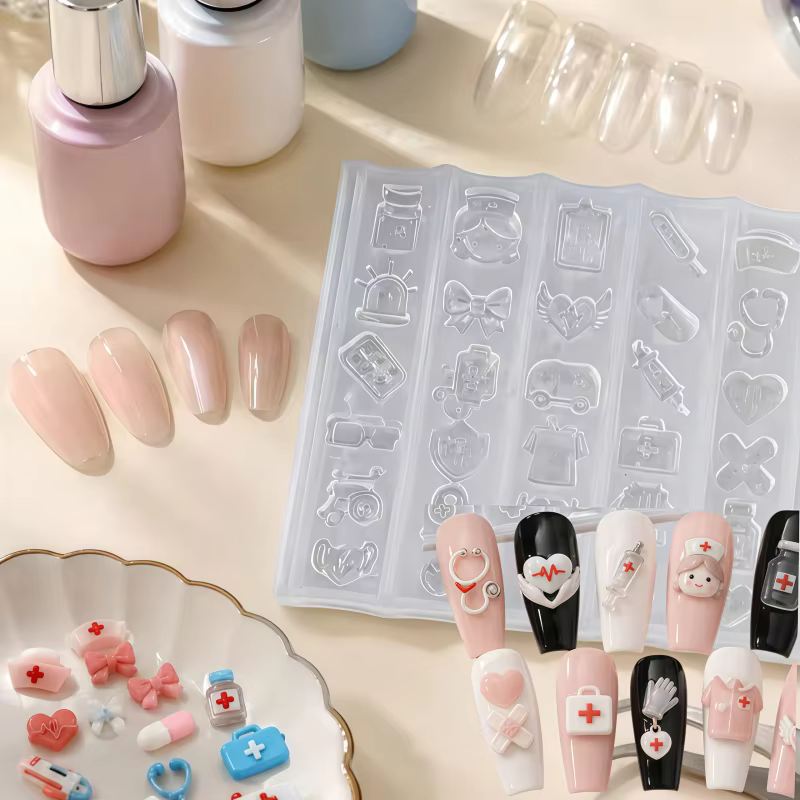 Moule en silicone pour accessoires d'ongles
