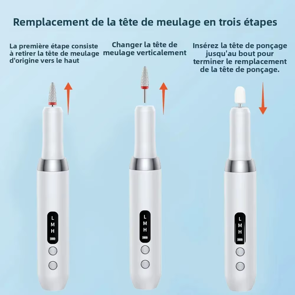 Perceuse à ongles électrique – Outil professionnel de manucure/pommisme pour le limage