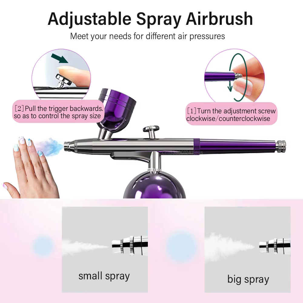 Aérographe à ongles avec compresseur