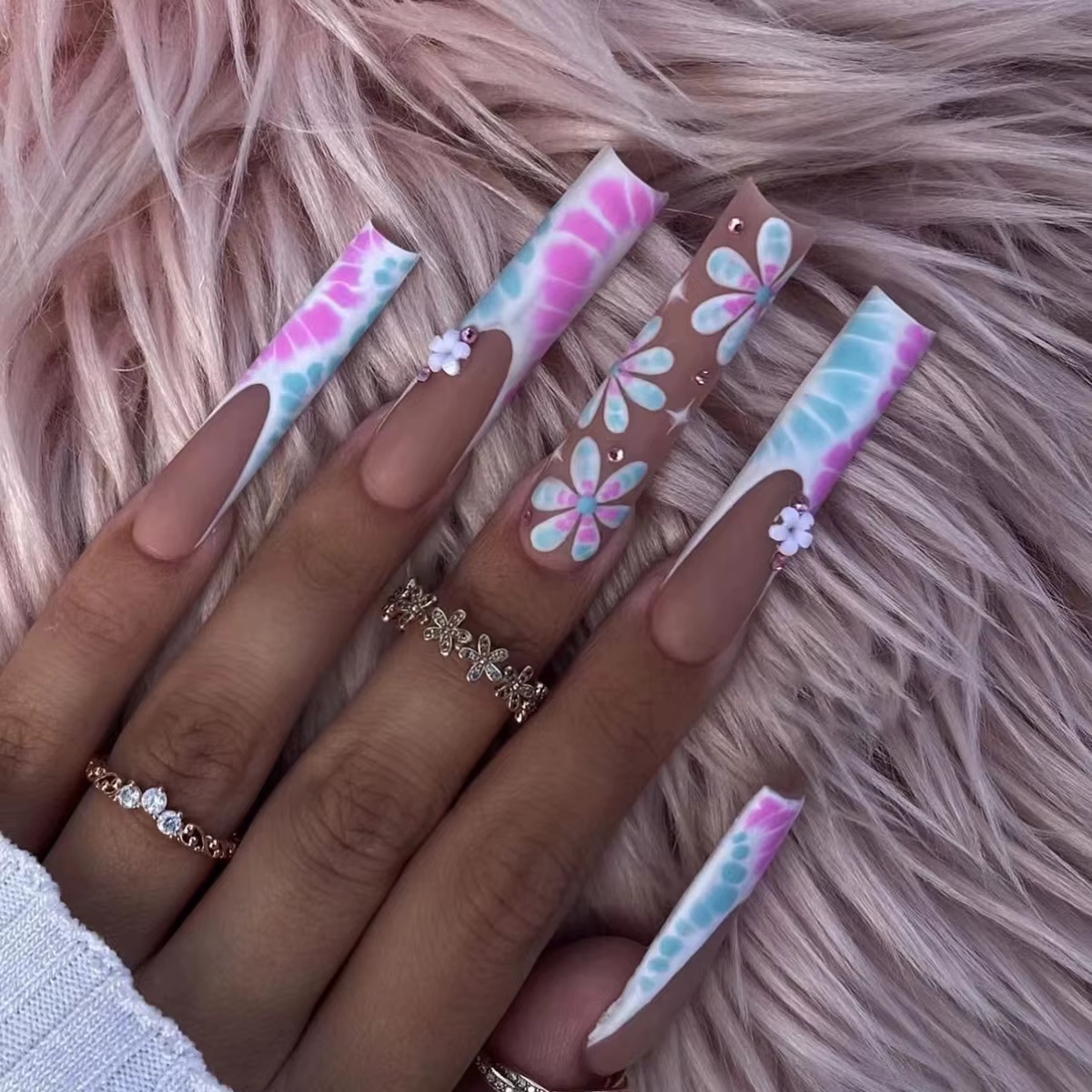 24 faux ongles léopard imprimé