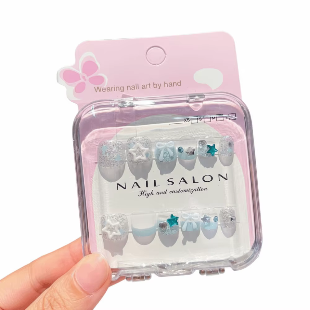 Nouvelles Faux Ongles Adhésifs Mignons pour Enfants