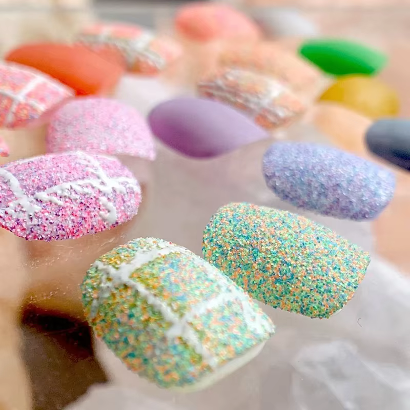 Poudre pour Nail Art en tissu de laine