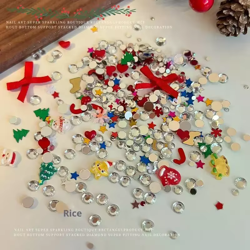 1 boîte de breloques pour ongles