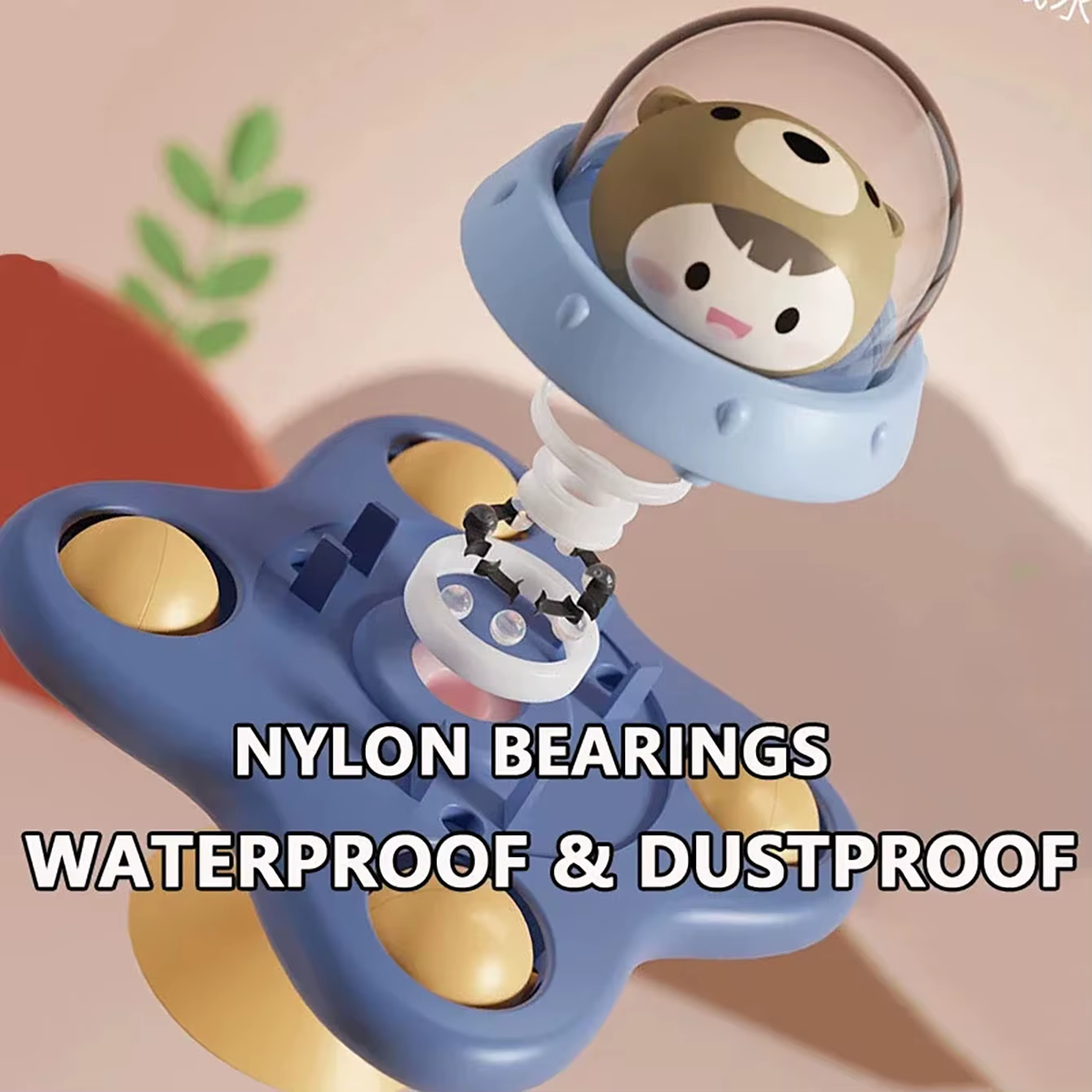 Jouet apaisant pour bébé, avion de dessin animé, artefact de bain pour bébé, ventouse amusante, Spinner, jeux de Table pour l'éducation précoce