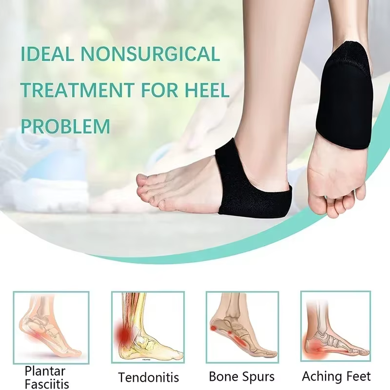 Protecteurs de talon/chaussettes de soin des pieds Gel fasciite plantaire bonnets de pied Support pour douleur talon éperon fissuré pour coussin coussinets antidérapants