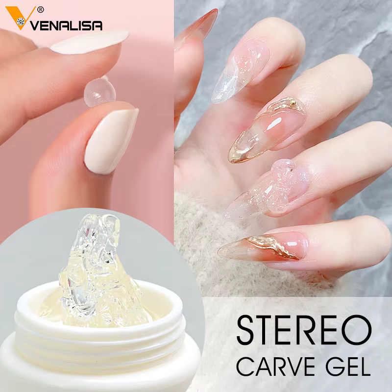 VENALISA stéréo sculpter Gel PVC doux solide Gel pétrir en diverses formes vernis à ongles pour Nail Art Transparent UV Gel tremper