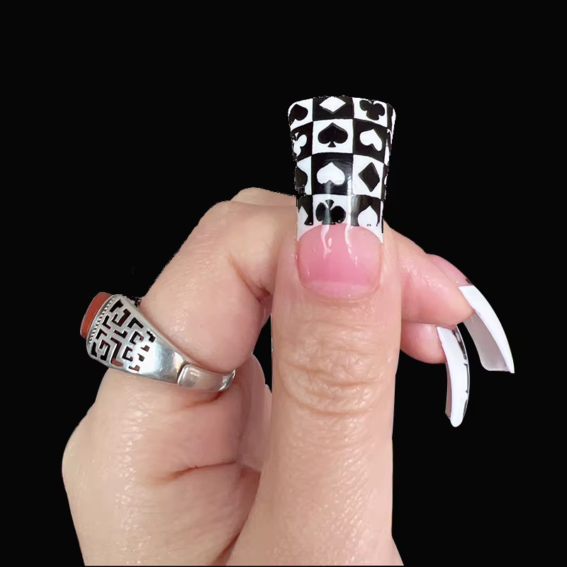 Embouts d'ongles de canard larges et transparents