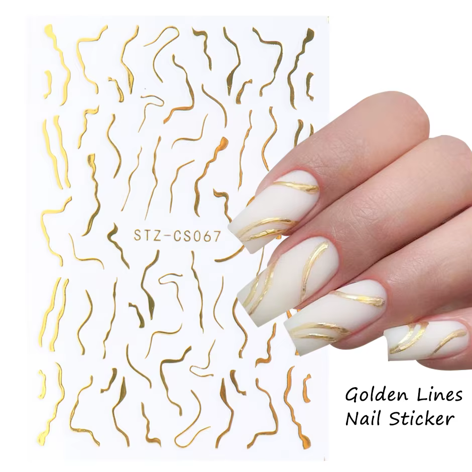 Nouveaux autocollants pour nail art : Décorations d'ongles tendance style influenceur européen et américain
